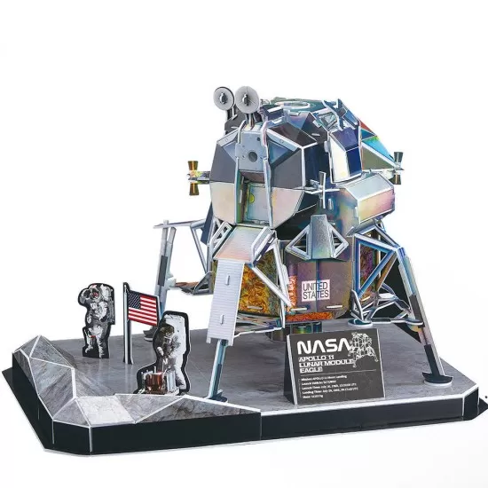 Puzzle 3D NASA modulul lunar Apollo 11 Cubic Fun 93 piese Puzzle 3D NASA modulul lunar Apollo 11 Cubic Fun 93 piese