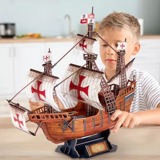 Puzzle 3D Nava Santa Maria 204 piese Cubic Fun Puzzle 3D Nava Santa Maria 204 piese Cubic Fun