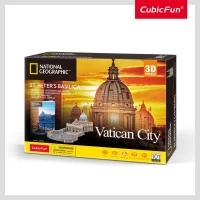 Puzzle 3D si brosura Bazilica Sfantul Petru 101 piese CubicFun