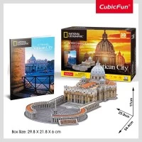 Puzzle 3D si brosura Bazilica Sfantul Petru 101 piese CubicFun