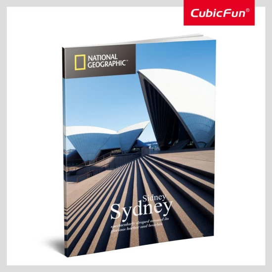 Puzzle 3D si brosura Opera din Sydney 86 piese CubicFun Puzzle 3D si brosura Opera din Sydney 86 piese CubicFun