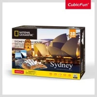 Puzzle 3D si brosura Opera din Sydney 86 piese CubicFun