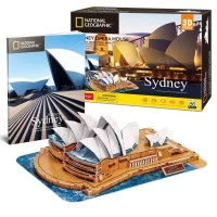 Puzzle 3D si brosura Opera din Sydney 86 piese CubicFun