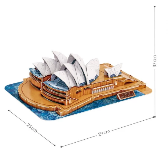 Puzzle 3D si brosura Opera din Sydney 86 piese CubicFun Puzzle 3D si brosura Opera din Sydney 86 piese CubicFun