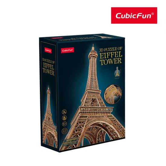 Puzzle 3D Turnul Eiffel nivel complex 314 piese Cubic Fun Puzzle 3D Turnul Eiffel nivel complex 314 piese Cubic Fun