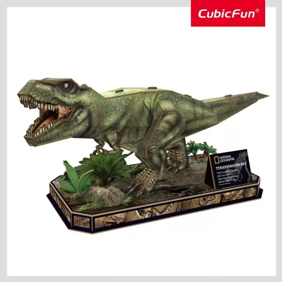 Puzzle 3D Tyrannosaurus Rex Cubic Fun 52 piese Puzzle 3D Tyrannosaurus Rex Cubic Fun 52 piese