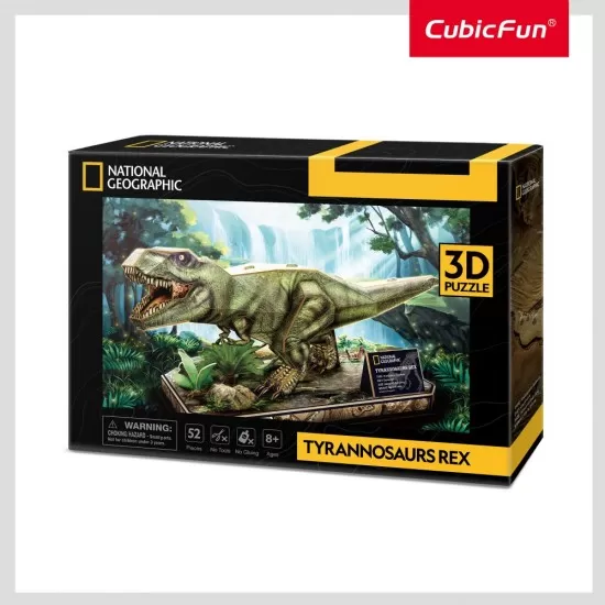 Puzzle 3D Tyrannosaurus Rex Cubic Fun 52 piese Puzzle 3D Tyrannosaurus Rex Cubic Fun 52 piese