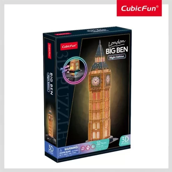 Puzzle 3D Big Ben editie luminoasa 32 piese CubicFun Puzzle 3D Big Ben editie luminoasa 32 piese CubicFun