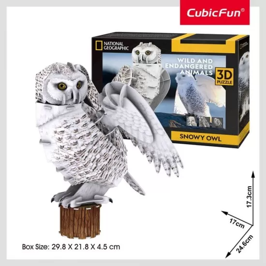 Puzzle 3D bufnita polara 62 piese CubicFun