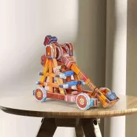 Puzzle 3D Catapulta 84 piese cu brosura in romana CubicFun