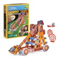 Puzzle 3D Catapulta 84 piese cu brosura in romana CubicFun