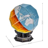 Puzzle 3D globul pamantesc 32 piese si brosura in romana CubicFun