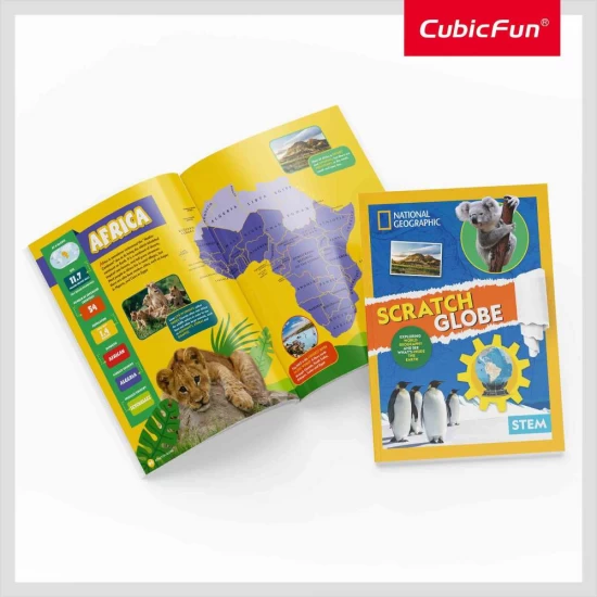 Puzzle 3D globul pamantesc 32 piese si brosura in romana CubicFun Puzzle 3D globul pamantesc 32 piese si brosura in romana CubicFun