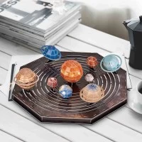 Puzzle 3D sistemul solar 173 piese cu brosura in romana CubicFun