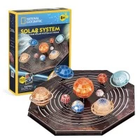 Puzzle 3D sistemul solar 173 piese cu brosura in romana CubicFun