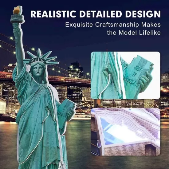 Puzzle 3D Statuia Libertatii editie luminoasa 79 piese CubicFun Puzzle 3D Statuia Libertatii editie luminoasa 79 piese CubicFun