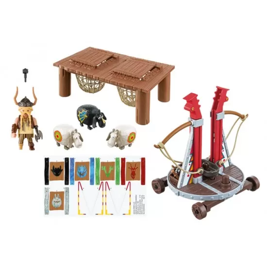 Playmobil Dragons - Gobber si lansatorul de oi Playmobil Dragons - Gobber si lansatorul de oi