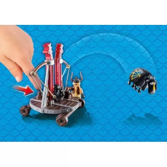 Playmobil Dragons - Gobber si lansatorul de oi Playmobil Dragons - Gobber si lansatorul de oi