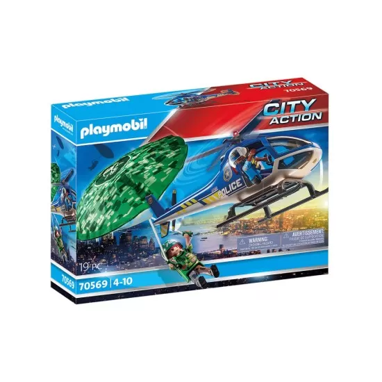 Playmobil City Action - Elicopter de politie si parasutist Playmobil City Action - Elicopter de politie si parasutist