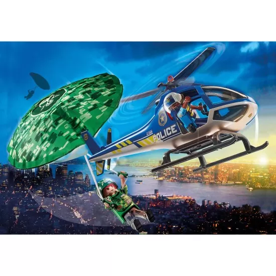 Playmobil City Action - Elicopter de politie si parasutist Playmobil City Action - Elicopter de politie si parasutist