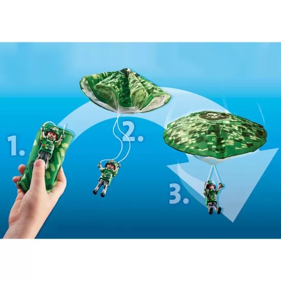 Playmobil City Action - Elicopter de politie si parasutist Playmobil City Action - Elicopter de politie si parasutist