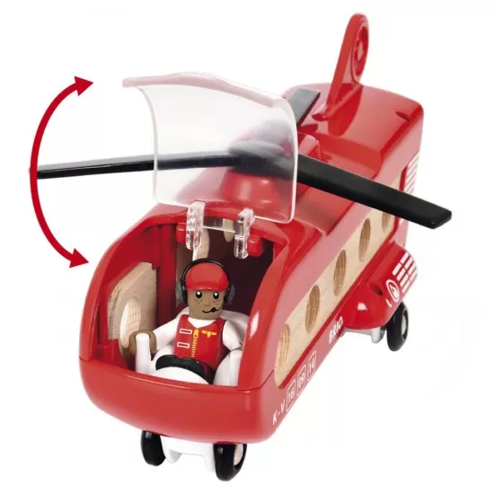 Set de joaca elicopter transport marfa Brio 8 piese Set de joaca elicopter transport marfa Brio 8 piese