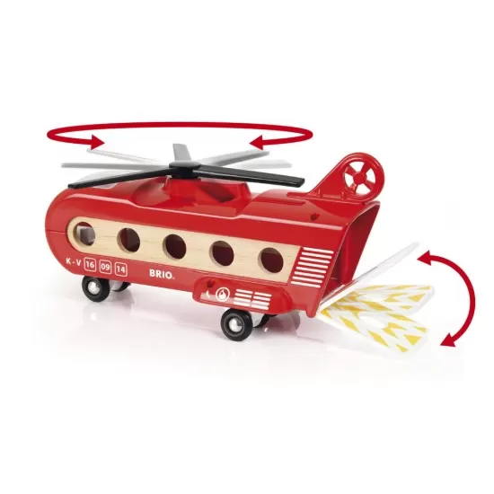 Set de joaca elicopter transport marfa Brio 8 piese Set de joaca elicopter transport marfa Brio 8 piese