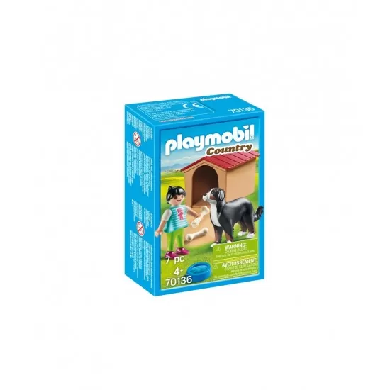 Playmobil Country - Fetita cu catel si cusca Playmobil Country - Fetita cu catel si cusca