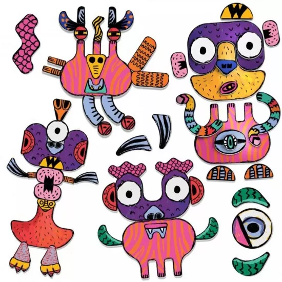 Joc Headu Ecoplay - Creeaza monstri amuzanti Joc Headu Ecoplay - Creeaza monstri amuzanti