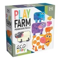 Set 7 puzzle-uri progresive animale mari si mici Headu Ecoplay