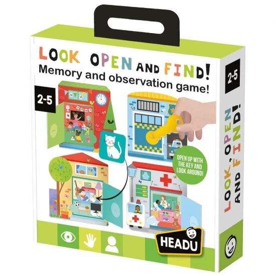 Joc Montessori Headu - Observa, deschide si gaseste 2-5 ani