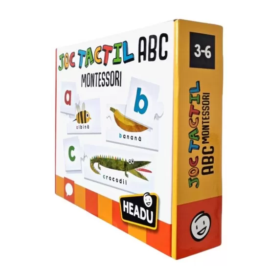 Joc Headu Montessori - Joc tactil ABC in limba romana Joc Headu Montessori - Joc tactil ABC in limba romana