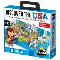 Puzzle Descoperiti Statele Unite ale Americii cu 25 de monumente 3D Headu