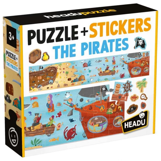 Puzzle pirati Headu cu peste 200 de stickere ce se pot repozitiona