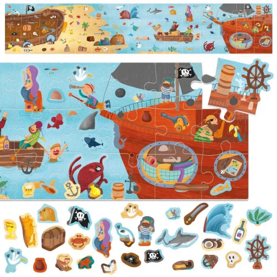 Puzzle pirati Headu cu peste 200 de stickere ce se pot repozitiona