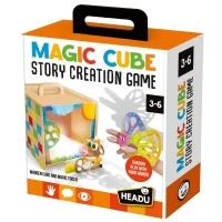 Set creativ Headu Cub din lemn creeaza povesti magice 3-6 ani Set creativ Headu Cub din lemn creeaza povesti magice 3-6 ani