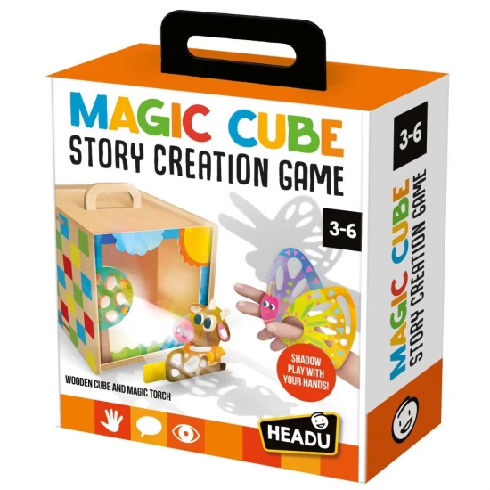 Set creativ Headu Cub din lemn creeaza povesti magice 3-6 ani Set creativ Headu Cub din lemn creeaza povesti magice 3-6 ani