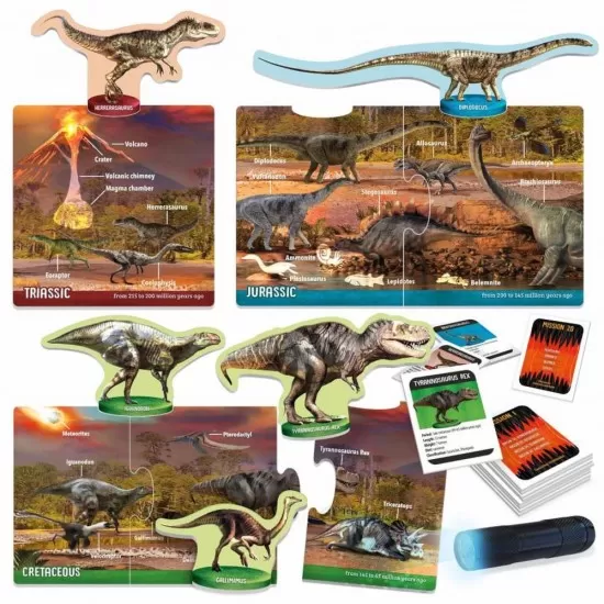Joc STEM Headu cu lanterna UV - Descopera dinozaurii Joc STEM Headu cu lanterna UV - Descopera dinozaurii