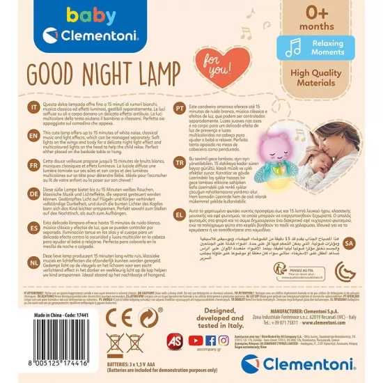 Lampa muzicala noapte buna Clementoni Lampa muzicala noapte buna Clementoni