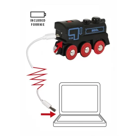 Locomotiva reincarcabila cu cablu USB BRIO Locomotiva reincarcabila cu cablu USB BRIO