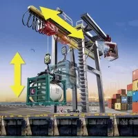 Playmobil City Action - Macara de marfa cu container