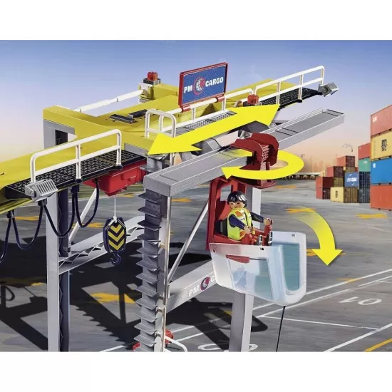 Playmobil City Action - Macara de marfa cu container Playmobil City Action - Macara de marfa cu container