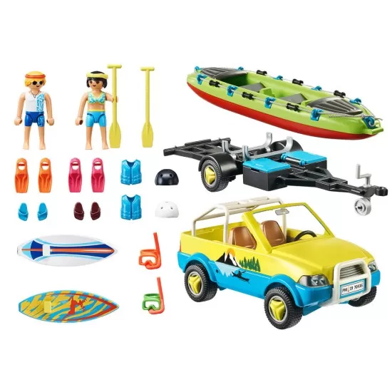 Playmobil Family Fun - Masina de plaja cu canoe Playmobil Family Fun - Masina de plaja cu canoe