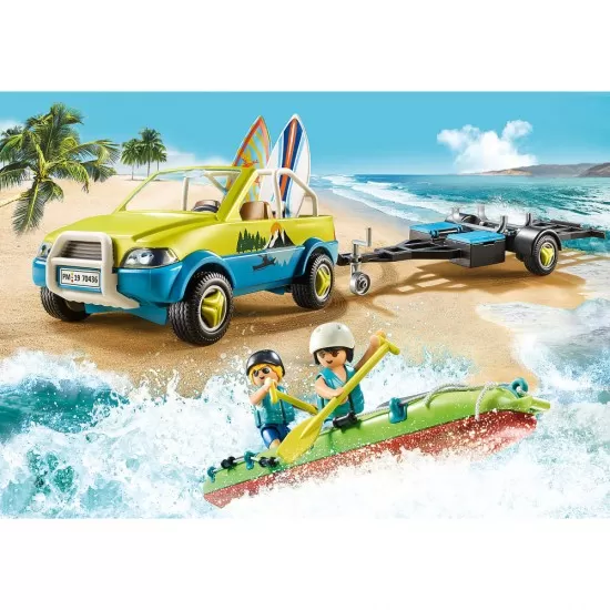Playmobil Family Fun - Masina de plaja cu canoe Playmobil Family Fun - Masina de plaja cu canoe