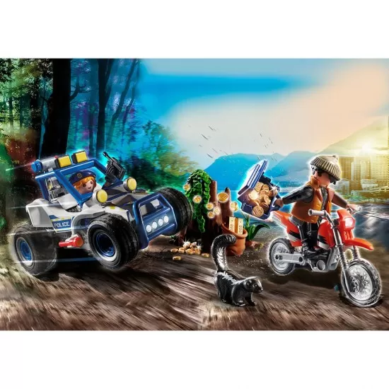 Playmobil City Action - Masina Off Road de politie si hot Playmobil City Action - Masina Off Road de politie si hot
