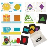 Joc educativ Montessori Headu - Forme tactile