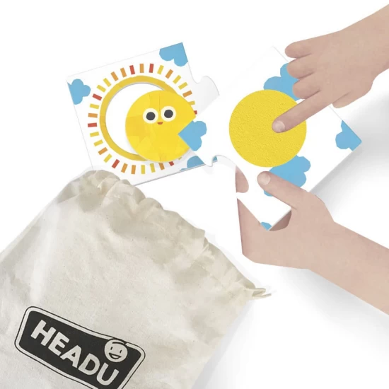 Joc educativ Montessori Headu - Forme tactile