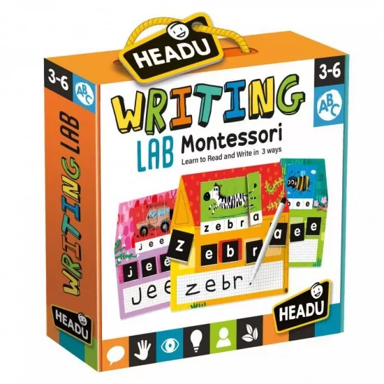 Joc Montessori Headu - Invata sa citesti si sa scrii Joc Montessori Headu - Invata sa citesti si sa scrii