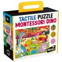 Puzzle tactil Montessori Dinozauri Headu Puzzle tactil Montessori Dinozauri Headu