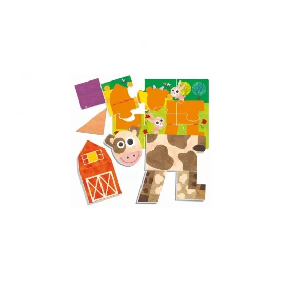 Puzzle tactil ferma Montessori